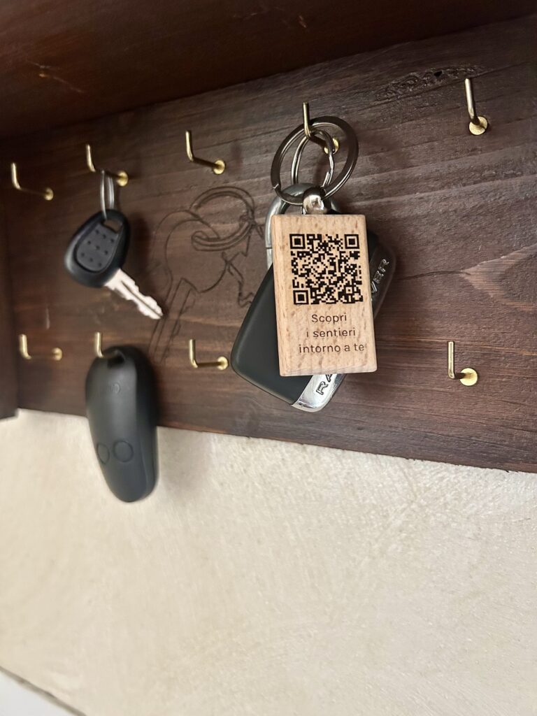 Portachiavi di Sentieri Digitali con logo personalizzato e qrcode