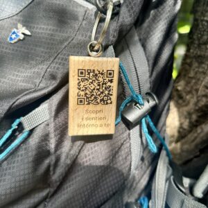 Portachiavi di Sentieri Digitali con logo personalizzato e qrcode